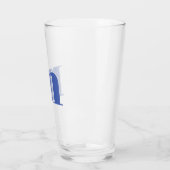 Verre Bière initiale Monogramme moderne (Gauche)