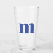 Verre Bière initiale Monogramme moderne (Devant)