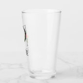 Verre Bière personnalisée de Noël Holly Monogram P (Gauche)