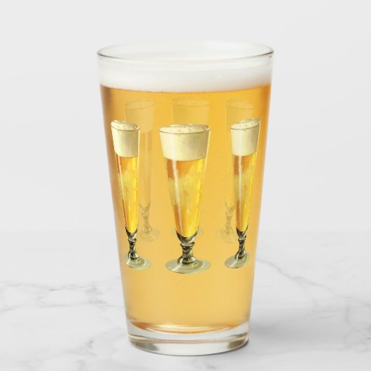 Verre Bière vintage haute draft glacée, boisson alcoolis (Devant (rempli))