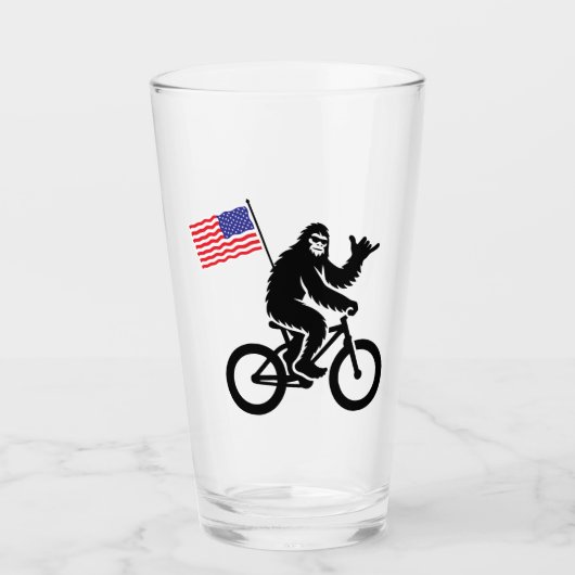 Verre Bigfoot Cyclisme Drapeau Américain (Devant)