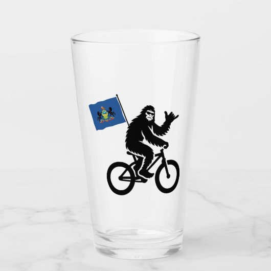 Verre Bigfoot Cyclisme Drapeau de Pennsylvanie (Devant)