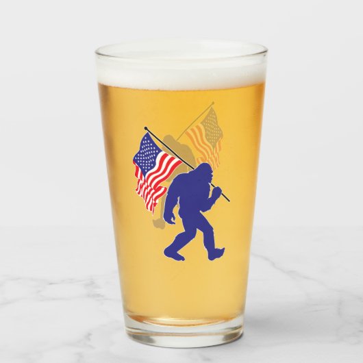 Verre Bigfoot porte le drapeau américain (Dos (rempli))