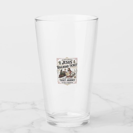 Verre Billet de train Jésus Voyage Billet de train Jésus (Devant)