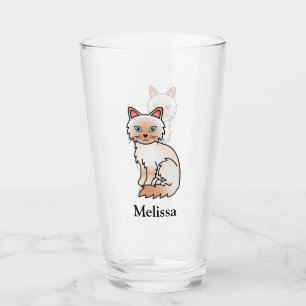 Verre Birman / Ragdoll Point Rouge Chat Mignon & Nom