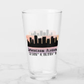 Verre Birmingham AL City Skyline (Dos)