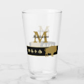 Verre Bison Silhouette Or Monogramme (Dos)