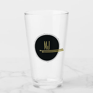 Verre Black Drums Cool Modern Music Monogramme