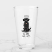 Verre Black Lab Mom (Labrador Retriever Mom) mignonne ch (Devant)