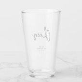 Verre Black Lettering Cheers Adulte Anniversaire Fête Fa (Dos)