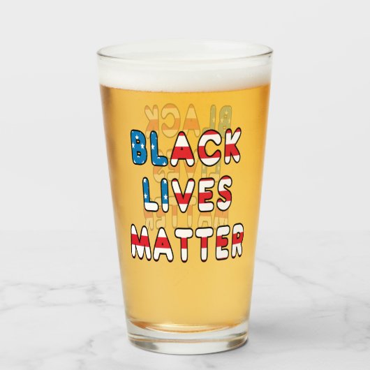 Verre Black Lives Matter BLM (Devant (rempli))