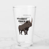 Verre Black Rhino debout fier (Dos)
