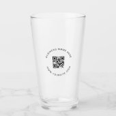 Verre Black & White Custom Business Company QR Code Scan (Devant)