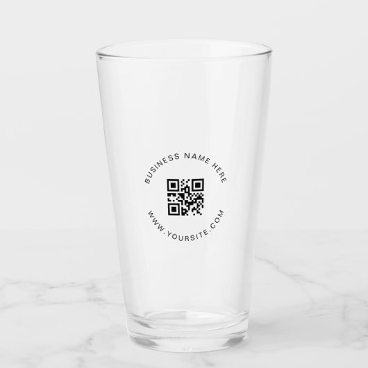 Verre Black & White Custom Business Company QR Code Scan (Devant)