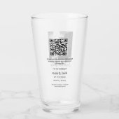 Verre BLACK WHITE enregistrer la date ajouter QR nom dat (Dos)