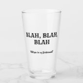 Verre Blah Blah - Proposition Drôle De Sirène D'Épouse (Devant)