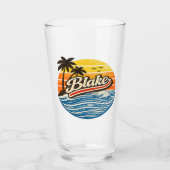 Verre Blake Retro Sunset Name Design (Devant)