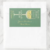 Verre blanc autocollants personnalisés (Sac)