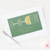 Verre blanc autocollants personnalisés (Enveloppe)