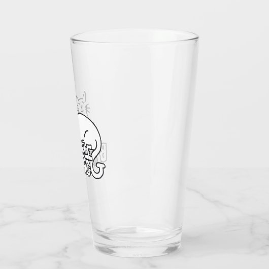 Verre blanc de pinte de chat de brassage de (Gauche)