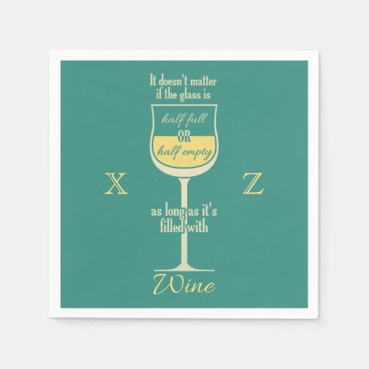 Verre blanc serviettes en papier personnalisé (Devant)