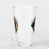 Verre Blason du clan Malcolm sur tartan (Gauche)