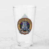 Verre Blason du clan Malcolm sur tartan (Devant)