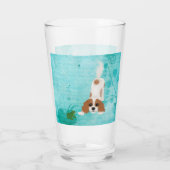 Verre Blenheim Cavalier King Charles Spaniel et Frog (Dos)