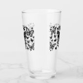 Verre Blessure aux papillons en noir (Droite)