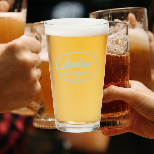 Verre Bleu clair Mariage stylisé