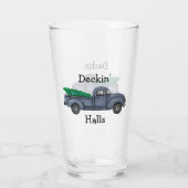 Verre bleu de boissons de camion de Noël de halls (Dos)