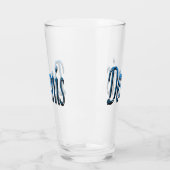 Verre Bleu Dennis Nom Logo, (Gauche)