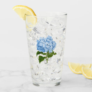 Verre bleu d'hortensia