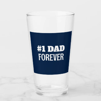 Verre Bleu et blanc #1 Papa Forever Fête des pères Cadea