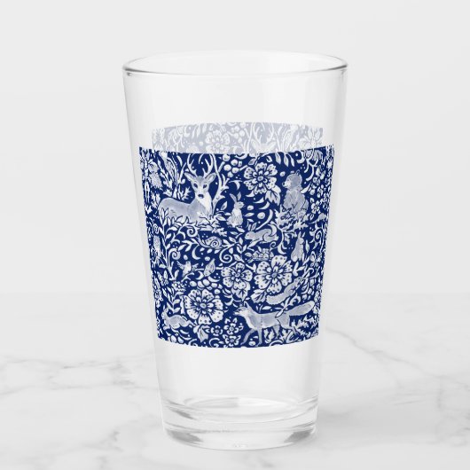 Verre Bleu Forêt botanique végétale (Devant)