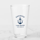 Verre Bleu marine Custom Family Lac House (Devant)