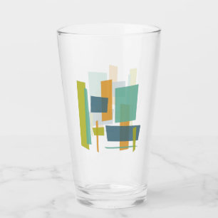 Verre Bleu orange irrégulier Rectangles Vert du milieu d