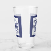 Verre Bleu Pint Octopus (Droite)