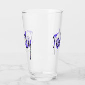 Verre Bleu Starry Timothy Nom Logo, (Gauche)