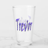 Verre Bleu Starry Trevor Nom Logo, (Dos)