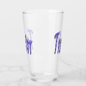 Verre Bleu Starry Trevor Nom Logo, (Gauche)