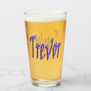Verre Bleu Starry Trevor Nom Logo,