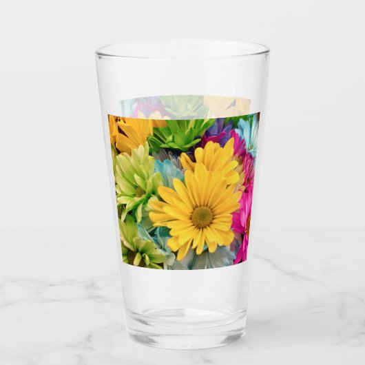 Verre Bleu Vert Rose Jaune Baisson (Devant)