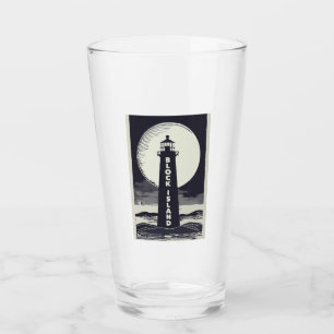 Verre Block Island Lighthouse Rhode Island Moon