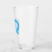 Verre Blue and White Pretzel Funny Brezel Oktoberfest (Gauche)