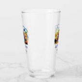 Verre Blue bow joyful Vibes ajouter nom de famille photo (Gauche)