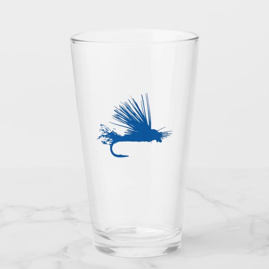 Verre Blue Fly Fishing Fly FisherMan (Devant)