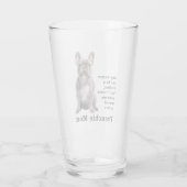 Verre Blue French Bulldog Maman (Dos)