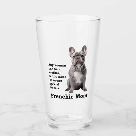 Verre Blue French Bulldog Maman (Devant)