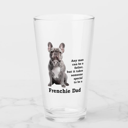 Verre Blue Frenchie Papa (Devant)